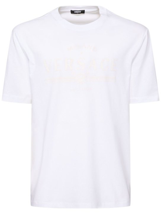 LuisaViaRoma VersaceT-shirt in jersey di cotone compatto