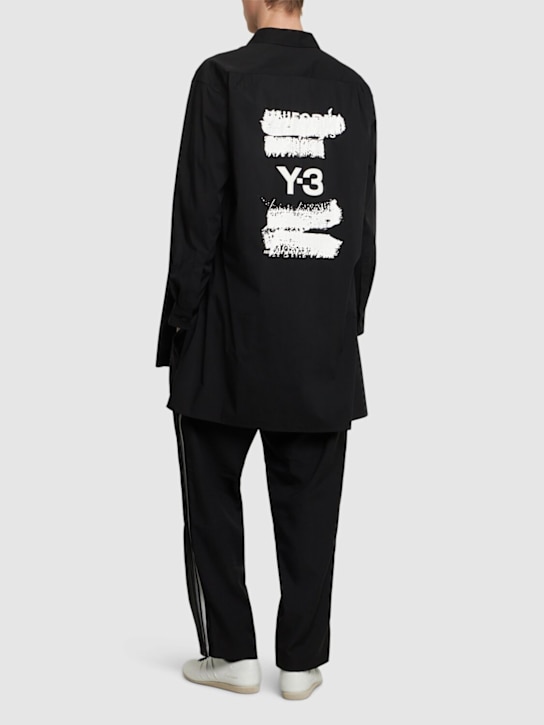 LuisaViaRoma Y-3Camicia GFX In Misto Cotone Con Logo