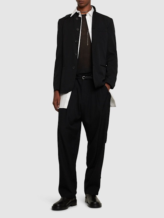 LuisaViaRoma Yohji YamamotoBlazer Monopetto In Gabardina Di Lana