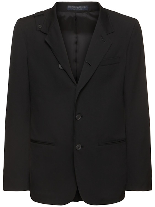 LuisaViaRoma Yohji YamamotoBlazer monopetto in gabardina di lana