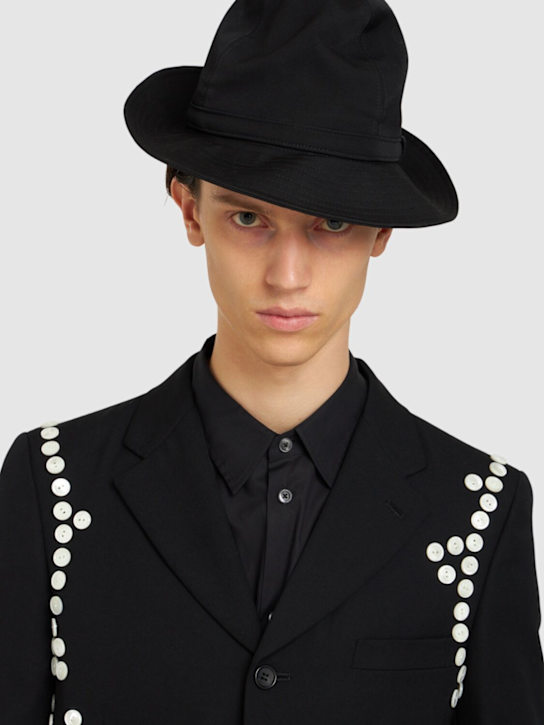 LuisaViaRoma Yohji YamamotoCappello Fedora In Gabardina Di Lana