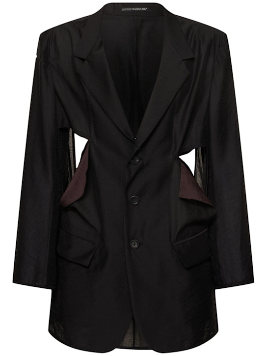 LuisaViaRoma Yohji YamamotoGiacca con dettagli cut-off