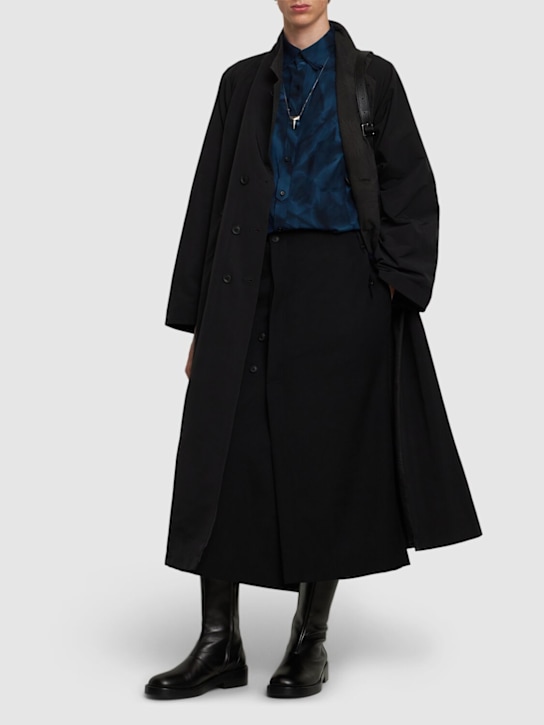 LuisaViaRoma Yohji YamamotoGonna In Gabardina Di Misto Lana