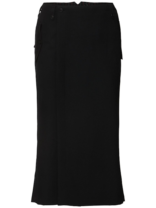LuisaViaRoma Yohji YamamotoGonna in gabardina di misto lana