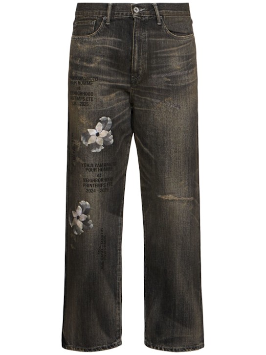 LuisaViaRoma Yohji YamamotoJeans Neighborhood colore sbiadito in cotone
