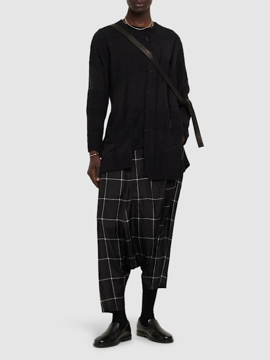 LuisaViaRoma Yohji YamamotoPantaloni In Seta A Quadri