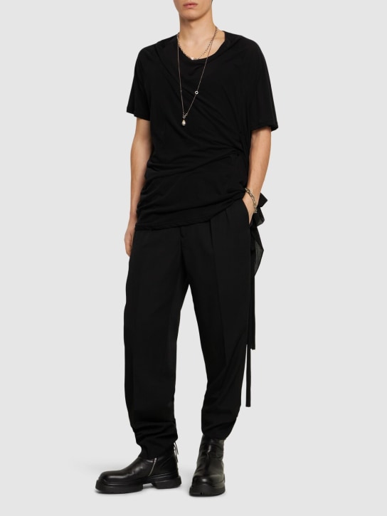 LuisaViaRoma Yohji YamamotoPantaloni Z-2 In Gabardina Di Lana