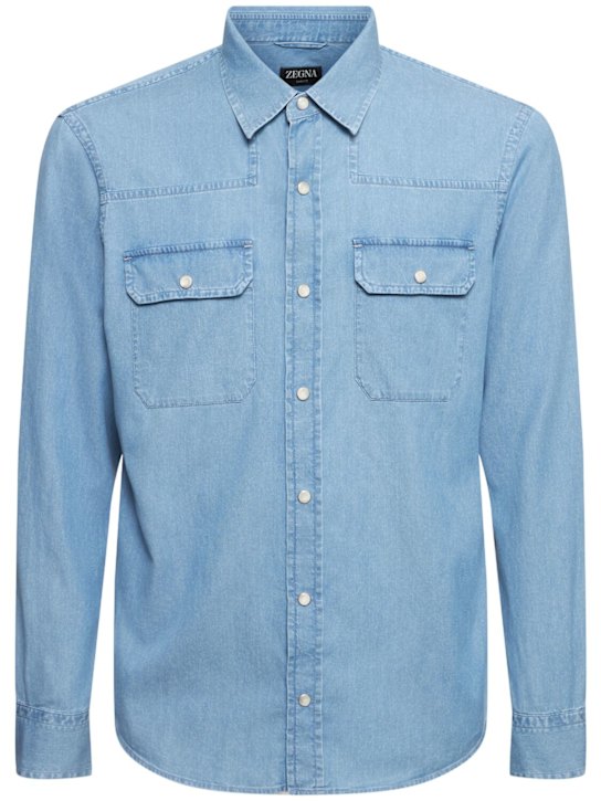 LuisaViaRoma ZegnaCamicia Cashco regular fit in denim