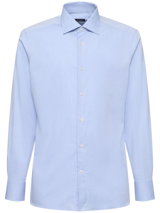 LuisaViaRoma ZegnaCamicia in twill di cotone stretch