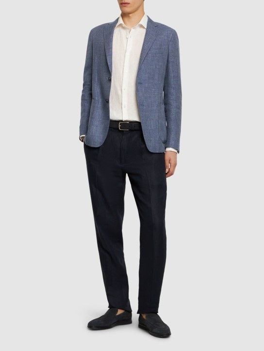 LuisaViaRoma ZegnaGiacca Monopetto In Lino E Cotone