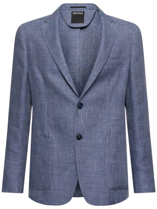 LuisaViaRoma ZegnaGiacca monopetto in lino e cotone