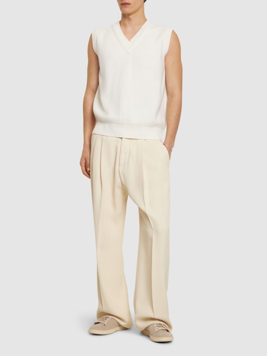 LuisaViaRoma ZegnaGilet In Maglia Di Cashmere E Cotone A Costine