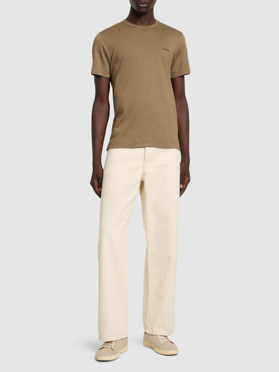 LuisaViaRoma ZegnaT-shirt Pure Regular Fit In Jersey Di Cotone