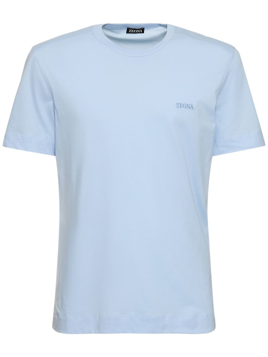 LuisaViaRoma ZegnaT-shirt Pure regular fit in jersey di cotone