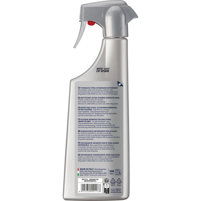 Whirlpool Igienizzante Detergente Per Acciaio • 500 Ml