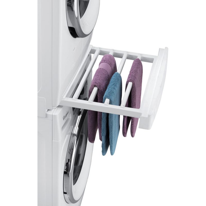 Whirlpool Kit Di Sovrapposizione 2 In 1 Per Lavatrice E Asciugatrice Con Ripiano Estraibile E Stendibiancheria Integrato