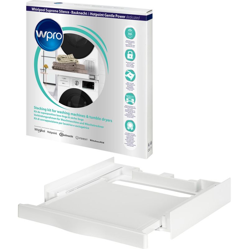 Whirlpool Kit di sovrapposizione per lavatrice e asciugatrice per estetica Whirlpool Supreme Silence e Hotpoint Gentle Power