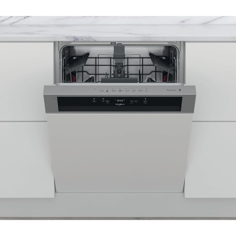 Whirlpool Lavastoviglie semi incasso Whirlpool: colore inox grande capienza