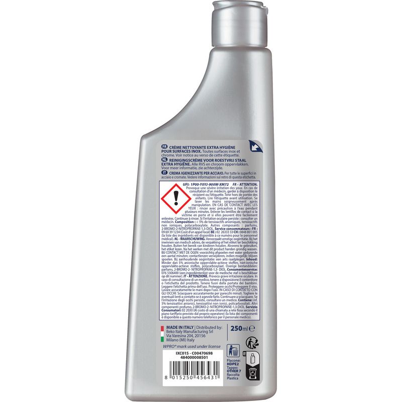 Whirlpool Crema Igienizzante Per Acciaio • 250 Ml