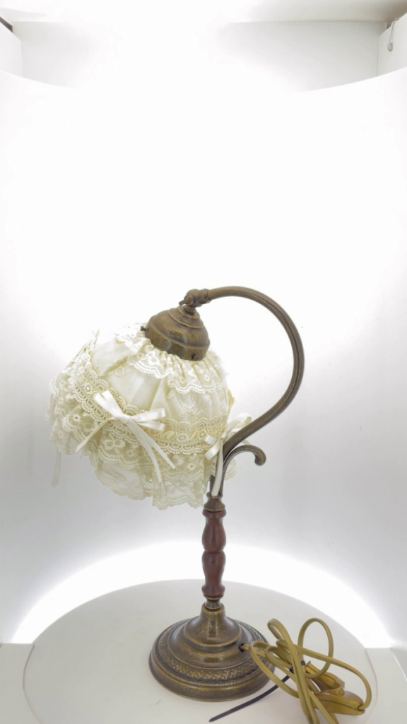 Mercatopoli Abat Jour Lampada Con Cappello Pizzo Hh39cm