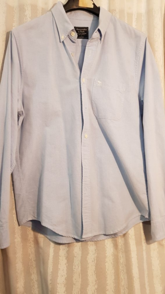 Mercatopoli Abercrombie E Fitch Camicia Uomo Tg L Azzurro Chiaro