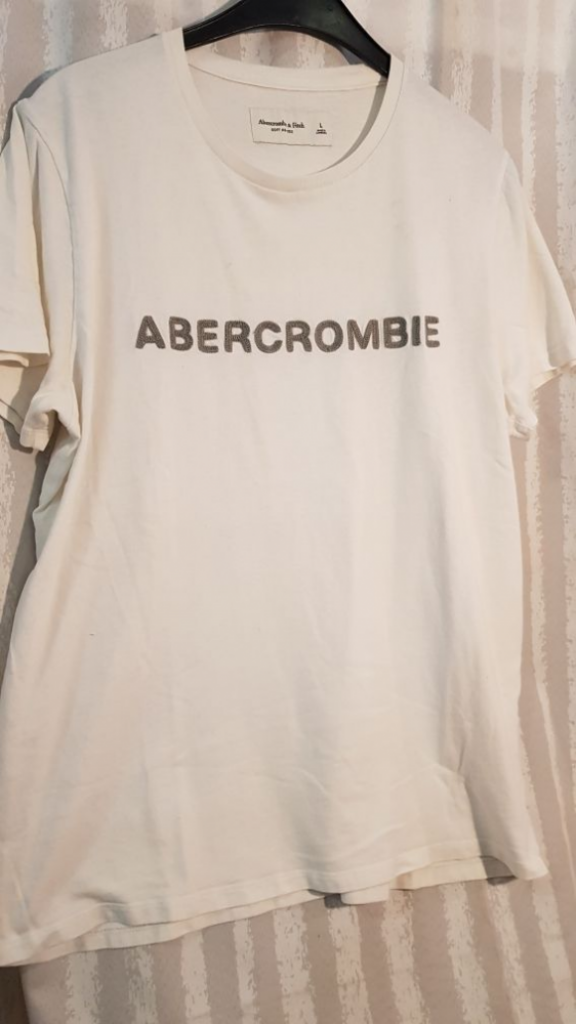 Mercatopoli Abercrombie E Fitch T Shirt Uomo Tg L Colore Bianco Logo Davanti