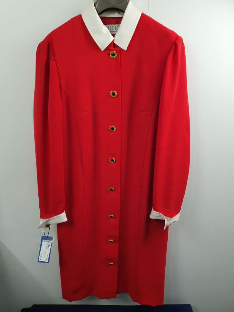 Mercatopoli Abito Robe manteau Rosso Vintage Tg L By Jumo