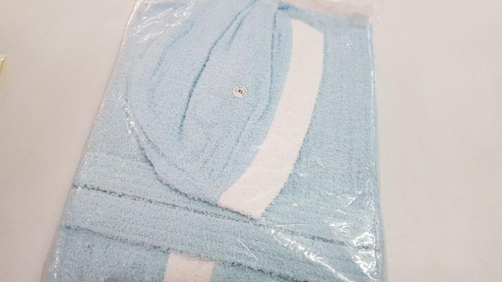 Mercatopoli Accappatoio Tg XL Unisex Spugna Azzurro NUOVO