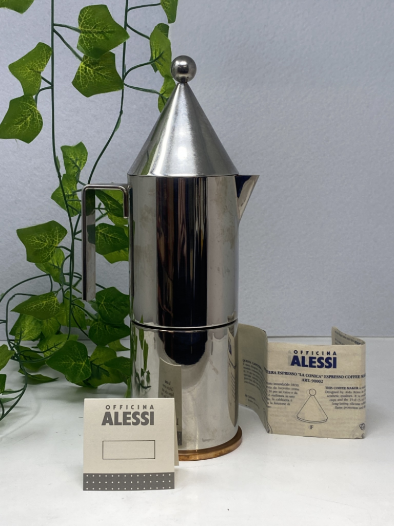 Mercatopoli ALESSI Caffettiera LA CONICA Nuova 6 Tzz Design ALDO ROSSI 1984