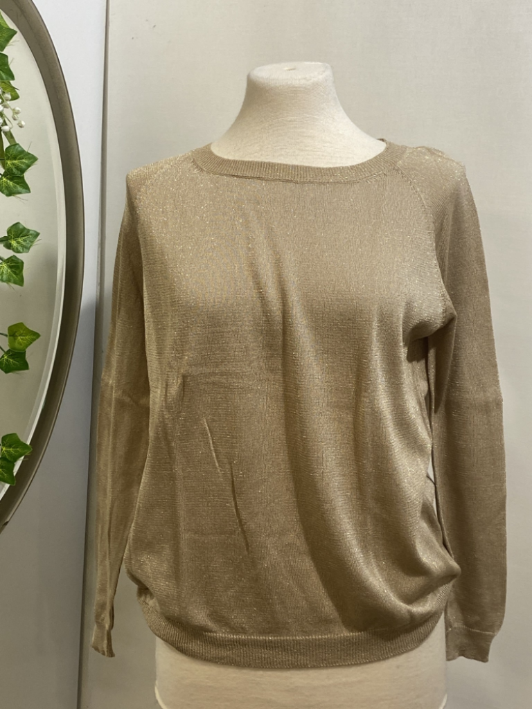 Mercatopoli ANNE CLAIRE Maglia Beige Dorata Donna Tg 44