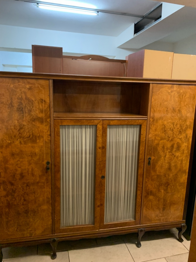 Mercatopoli ARmadietto Libreria Radica Vetro Toendine Un Pieidno Rotto Con Chiave