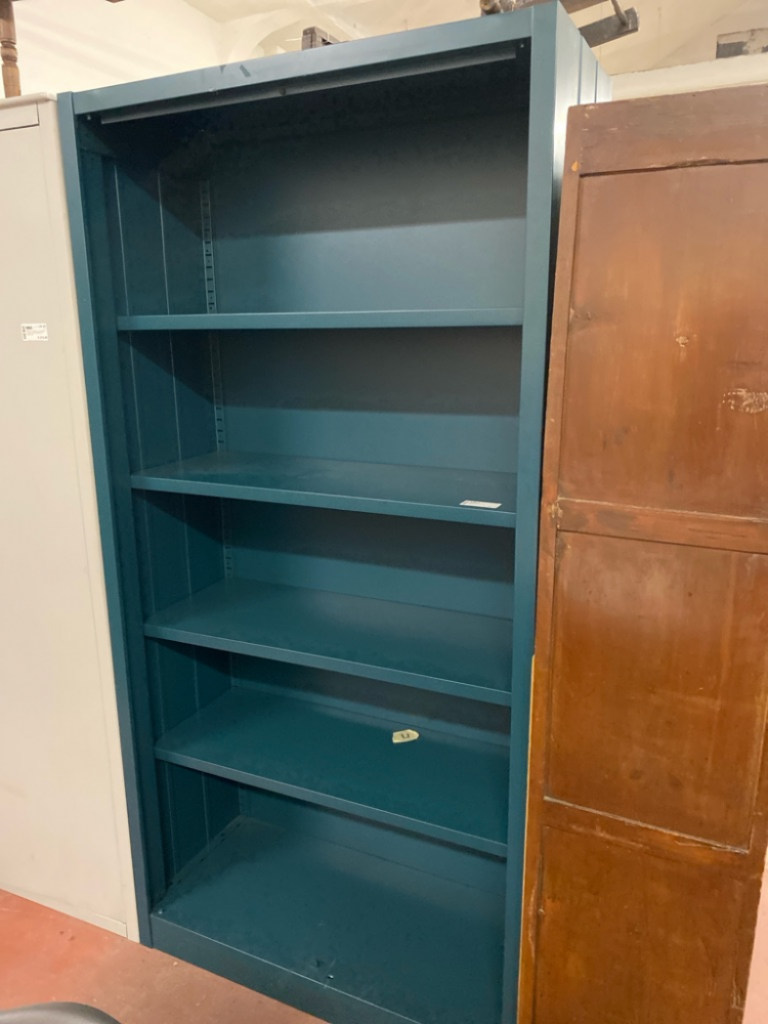Mercatopoli Armadio In Metallo Blu Conpleto Di Mensole Dimensioni 100x45 H 200