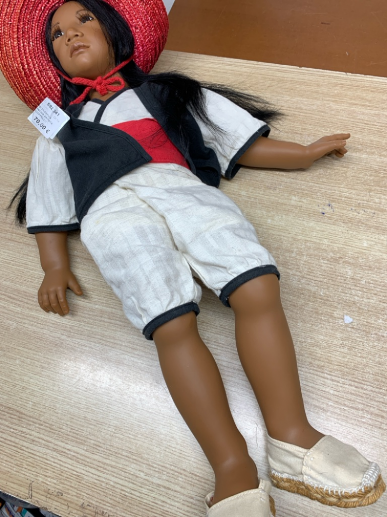 Mercatopoli Bambola D'Autore Plastica Bambola 70 CM PANCHO ARTISTA AHNNETTE R 17/03