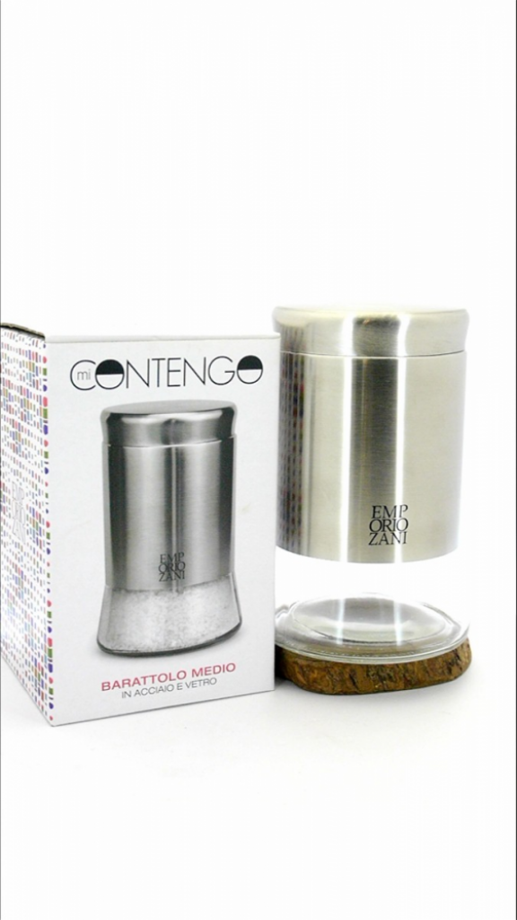 Mercatopoli Barattolo Vetro E Metallo Per Sale Caffè Emporio Zani Mi Contengo Nuovo Con Scatola