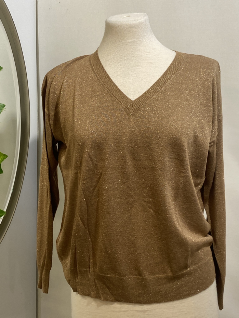 Mercatopoli BLU SCURO Chiemar Maglia Bronzo Dorata Donna Tg 44