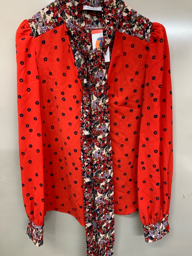 Mercatopoli Blusa Rossa Max&co Inserto Fiorellini Blu 42 A