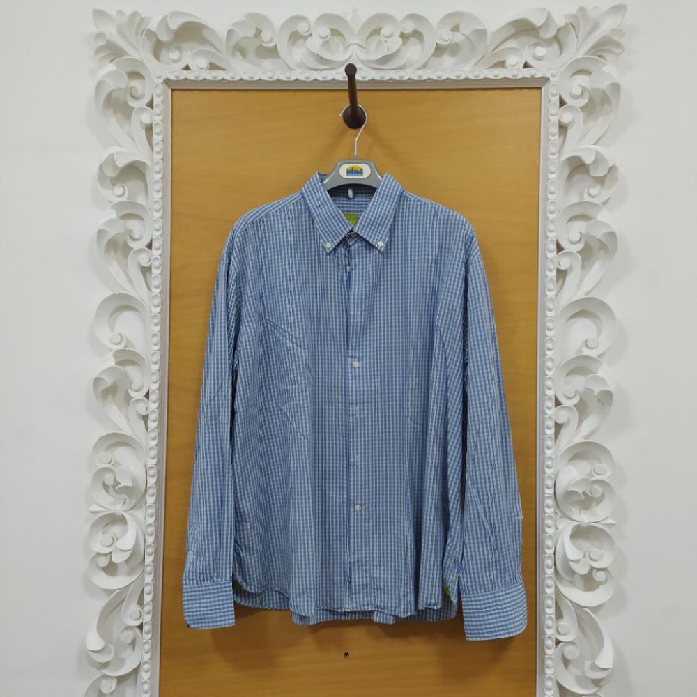 Mercatopoli Borgo Alto Camicia A Quadretti Blu/verde Lime U/L