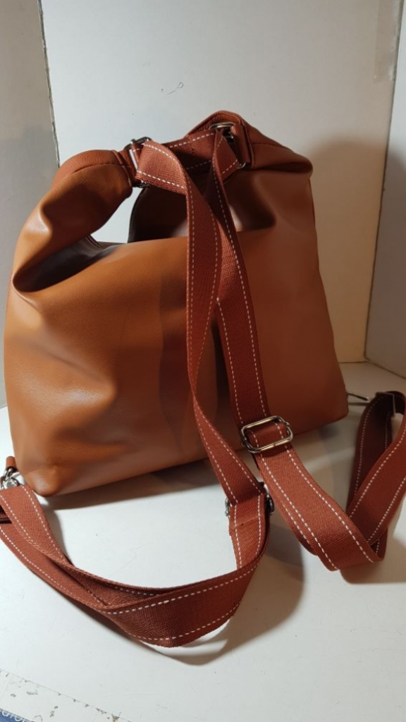 Mercatopoli Borsa Trasformabile A Zainetto Ecopelle Marrone