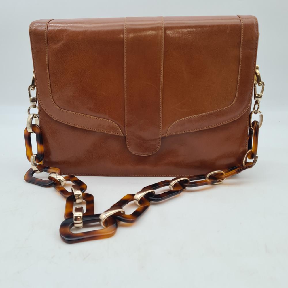 Mercatopoli Borsa Vintage Marrone Tracolla Color Tartaruga