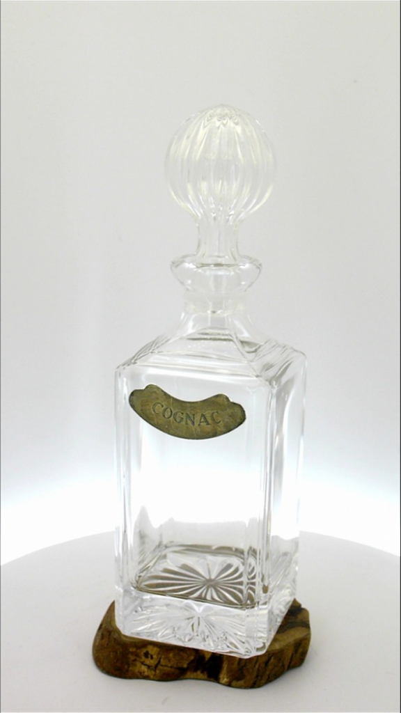 Mercatopoli Bottiglia Cristallo Placchetta Arg Cognac