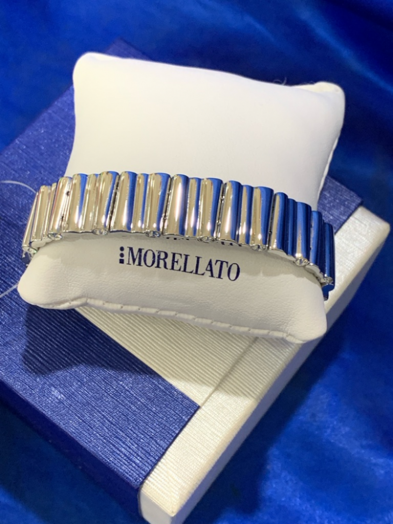 Mercatopoli BRACCIALE ACCIAIO MORELLATO NUOVO CON STRASS