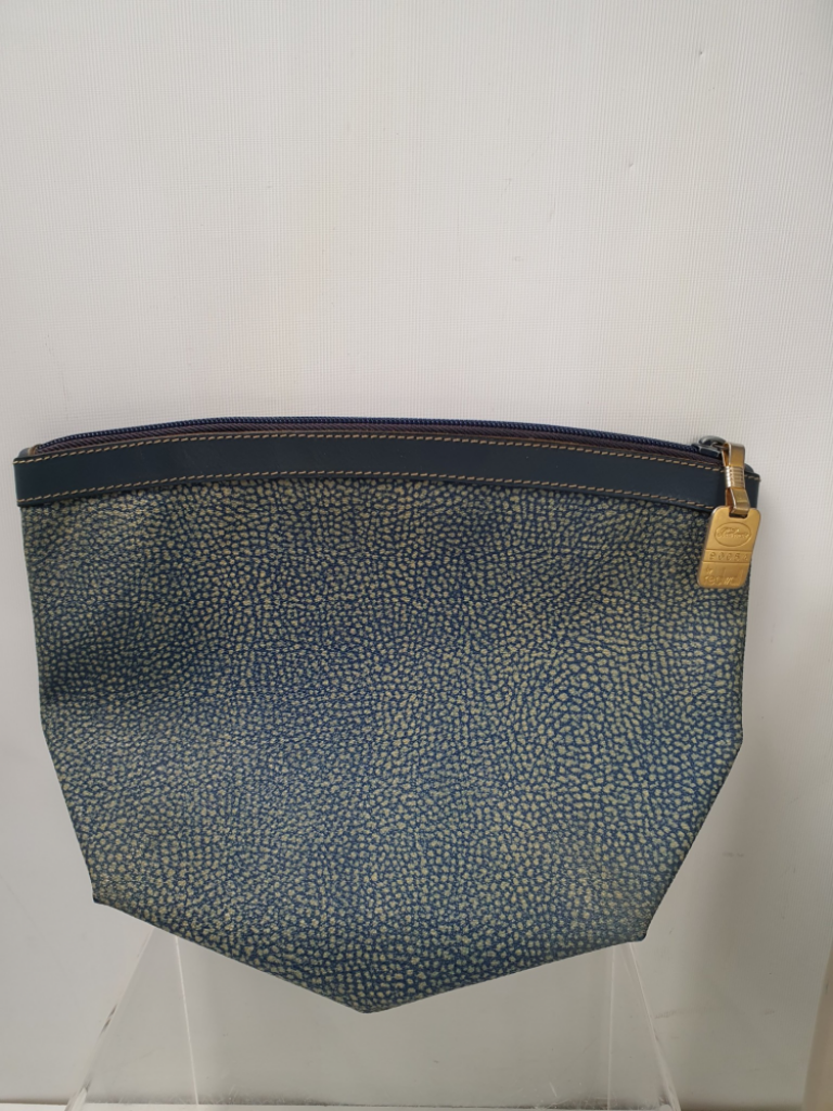 Mercatopoli Busta Beauty Redwall Borbonese Tela Cerata Azzurra Cm 27x18