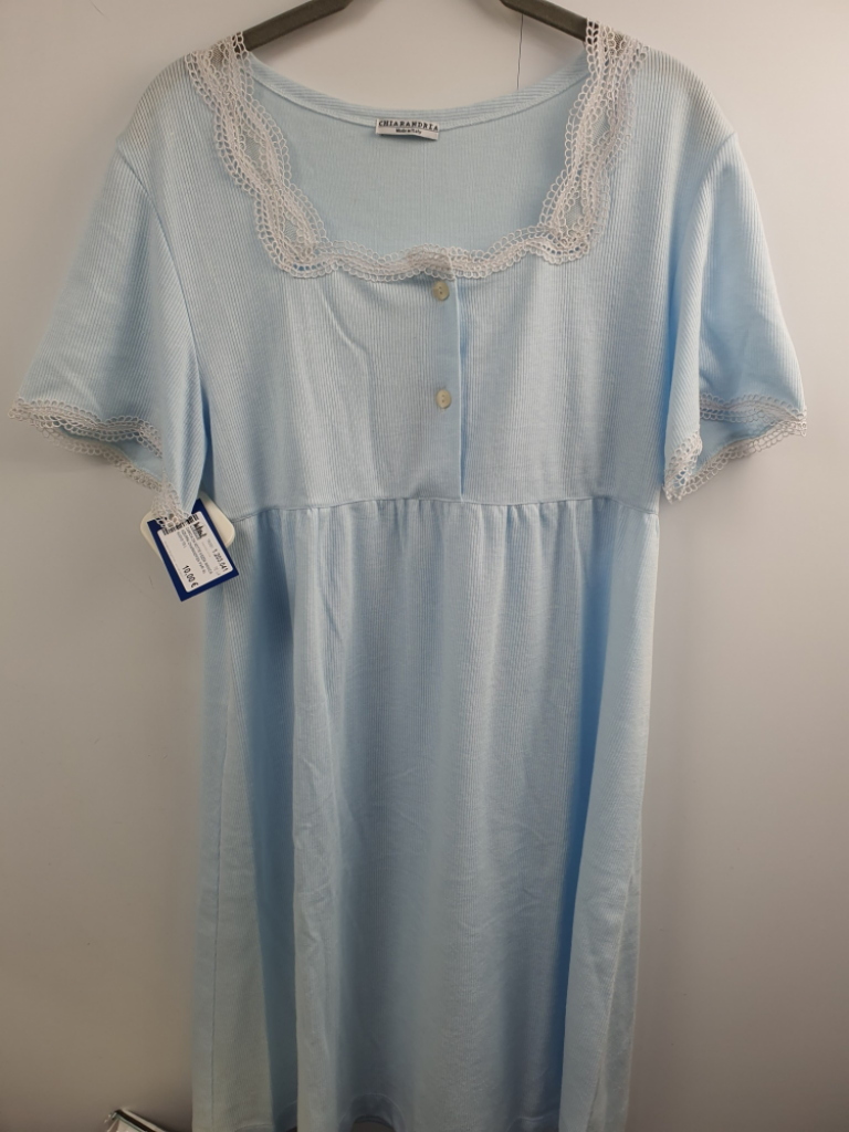 Mercatopoli Camicia Da Notte Mezza Manica Azzurra Chiarandrea Pari Al Nuovo Tg L