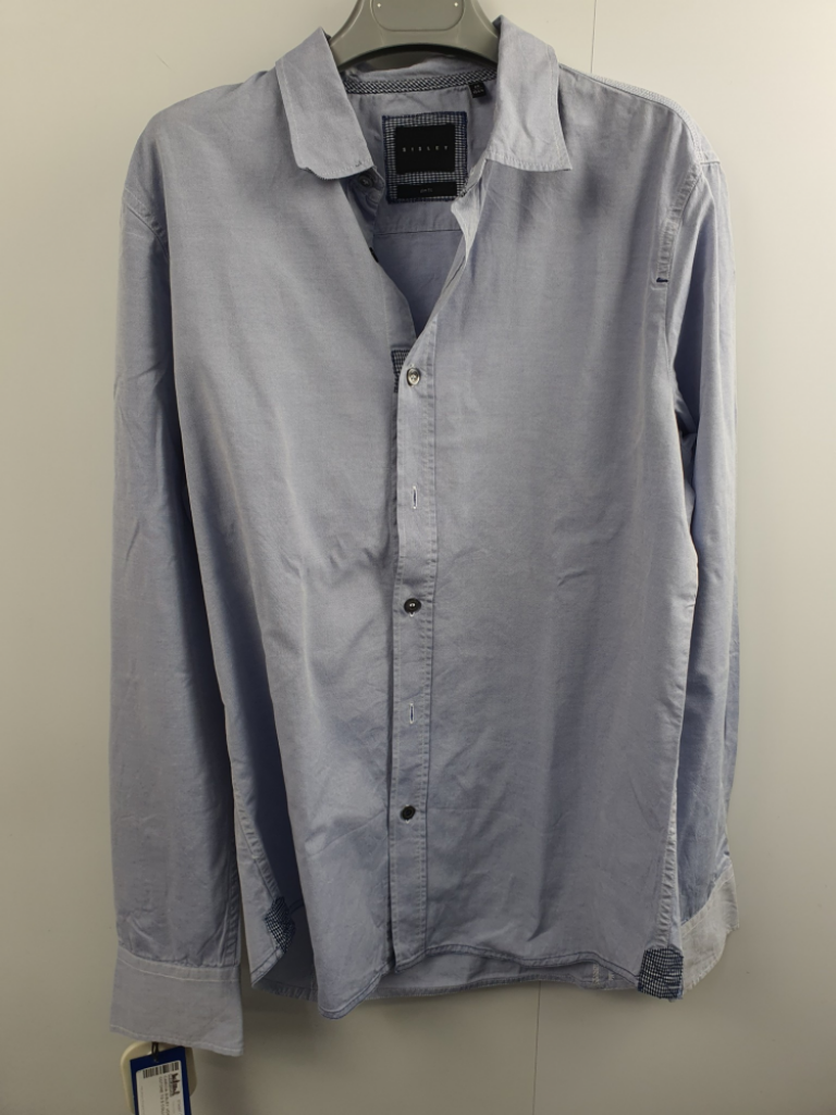 Mercatopoli Camicia Sisley Uomo Azzurra Cotone Tg S Collo 40