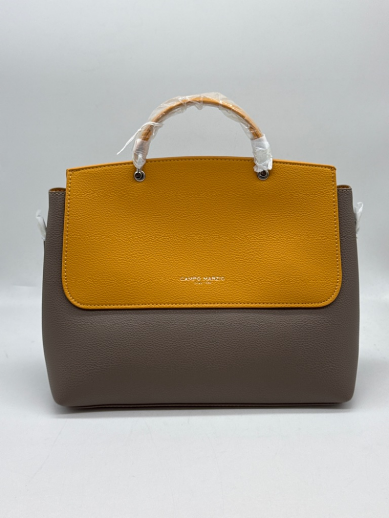 Mercatopoli Campo Marzio Borsa Tortora E Gialla Con Tracolla Nuova