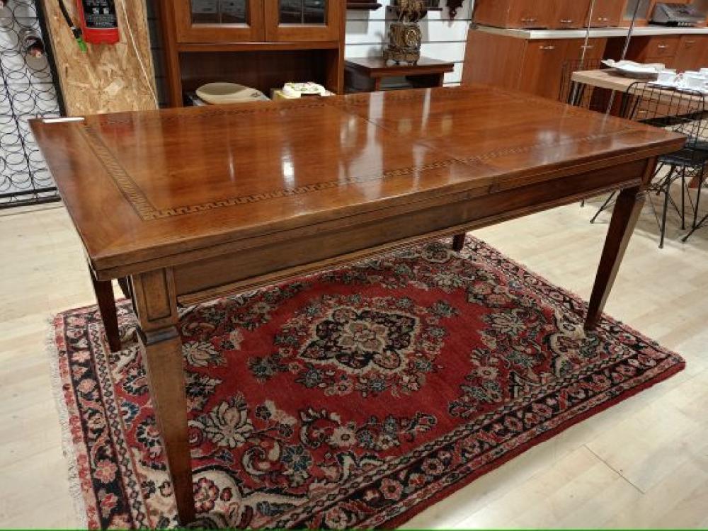 Mercatopoli Cantiero Tavolo Artigianale Noce Misura Chiuso 180x90x80 Aperto 360 Cm Posti 16