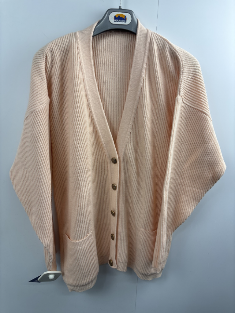 Mercatopoli Cardigan Donna Color Pesca Tg Xl 30% Lana