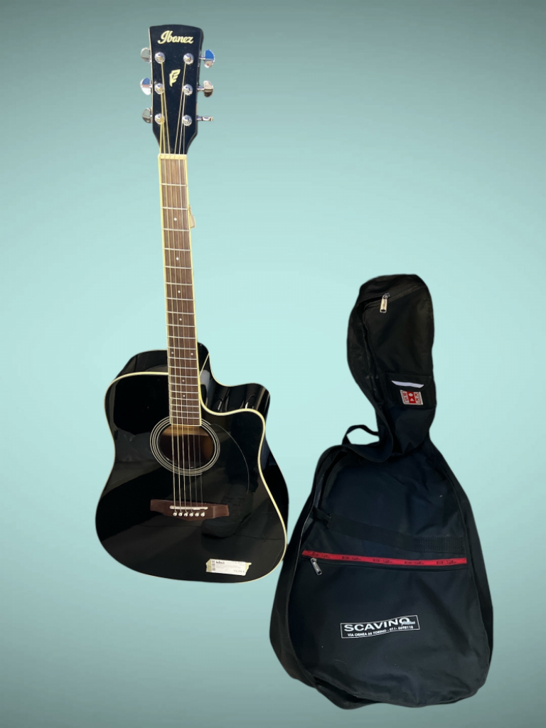 Mercatopoli Chitarra Classica Ibanez Scocca Nera pf15ece-bk Con Custodia