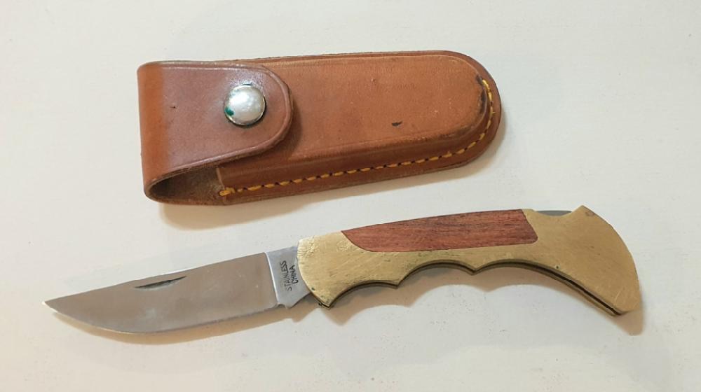 Mercatopoli Coltello Da Tasca Pieghevole Con Fodero