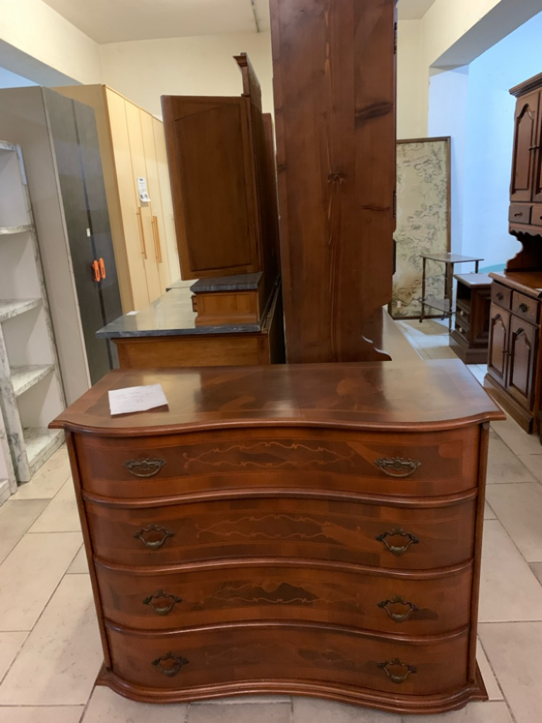 Mercatopoli COMO' 4 CASSETTI LEGNO MASSELLO CURVO 113/50 H95